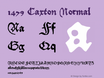 1479 Caxton Normal Version 1.000图片样张