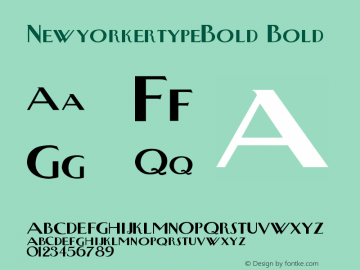 NewyorkertypeBold Bold Version 001.001 Font Sample