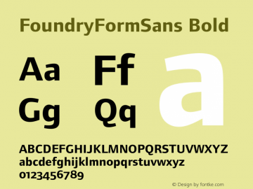 FoundryFormSans Bold 001.000图片样张