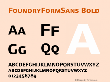 FoundryFormSans Bold 001.000图片样张