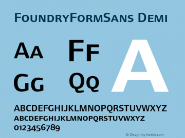 FoundryFormSans Demi 001.000图片样张