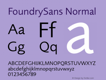 FoundrySans Normal 001.000 Font Sample