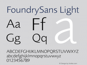 FoundrySans Light 001.000图片样张