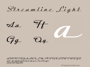 Streamline Light Version 001.000 Font Sample