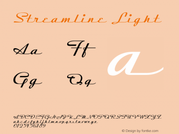 Streamline Light Version 001.000 Font Sample