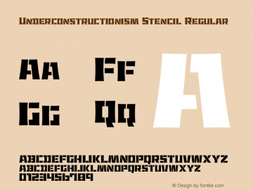 Underconstructionism Stencil Regular Version 1.002图片样张