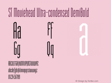 ST Moviehead Ultra-condensed DemiBold 1.000图片样张