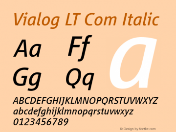 Vialog LT Com Italic Version 1.30图片样张