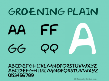 Groening Plain Altsys Fontographer 3.3  9/9/91图片样张