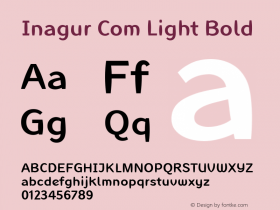 Inagur Com Light Bold Version 1.30 Font Sample