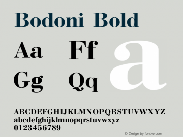 Bodoni Bold Converted from d:\win\system\TBB_____.TF1 by ALLTYPE图片样张