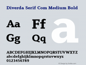 Diverda Serif Com Medium Bold Version 1.20图片样张