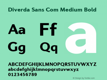 Diverda Sans Com Medium Bold Version 1.20图片样张