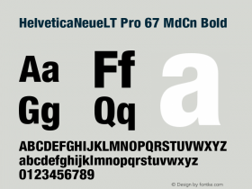 HelveticaNeueLT Pro 67 MdCn Bold Version 1.500;PS 001.005;hotconv 1.0.38 Font Sample