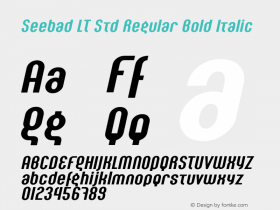 Seebad LT Std Regular Bold Italic Version 2.100;PS 002.001;hotconv 1.0.38 Font Sample