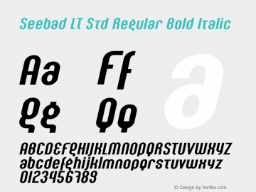 Seebad LT Std Regular Bold Italic Version 2.100;PS 002.001;hotconv 1.0.38 Font Sample