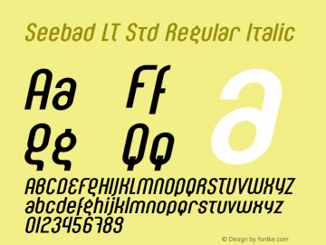 Seebad LT Std Regular Italic Version 2.100;PS 002.001;hotconv 1.0.38 Font Sample