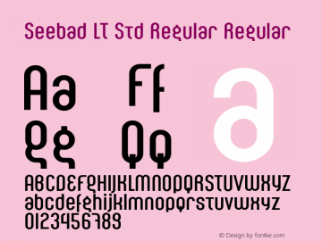 Seebad LT Std Regular Regular Version 2.100;PS 002.001;hotconv 1.0.38 Font Sample