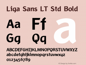 Liga Sans LT Std Bold Version 1.200;PS 001.002;hotconv 1.0.38图片样张