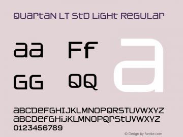 Quartan LT Std Light Regular Version 1.200;PS 001.002;hotconv 1.0.38图片样张