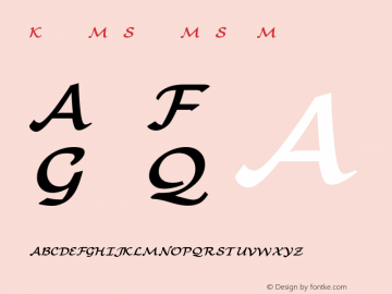 Kp--M-Sy -M-Sy-Medium Version 001.000 Font Sample