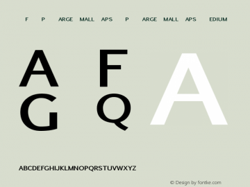 Sf-Kp-LargeSmallCaps Kp-LargeSmallCaps-Medium Version 001.000 Font Sample