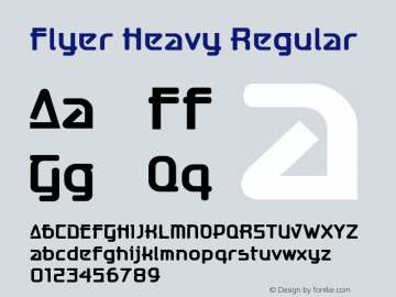 Flyer Heavy Regular Version 2.001 Font Sample