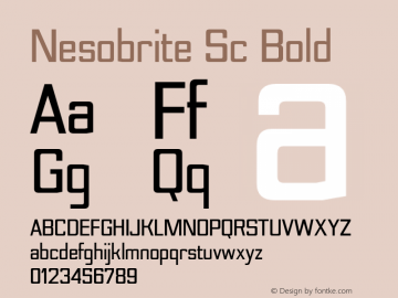 Nesobrite Sc Bold Version 1.101 Font Sample