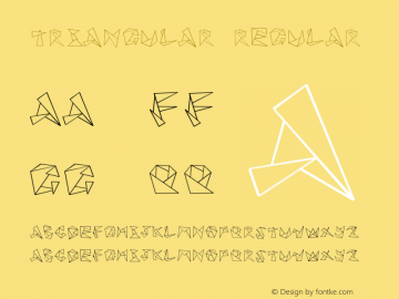 triangular Regular 1.000 Font Sample