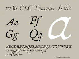 1786 GLC Fournier Italic Version 1.000图片样张