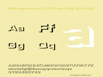 Microgramma D OT Exten Only Sha Bold OTF 1.001;PS 1.05;Core 1.0.27;makeotf.lib(1.11)图片样张