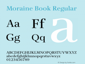 Moraine Book Regular Version 1.000图片样张