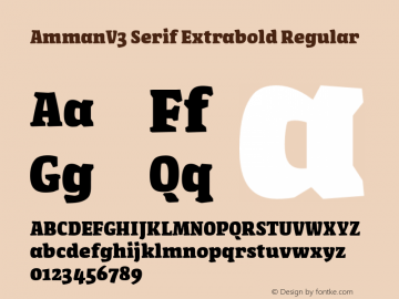 AmmanV3 Serif Extrabold Regular Version 1.001图片样张