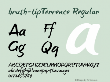 brush-tipTerrence Regular Macromedia Fontographer 4.1 13-3-2009图片样张