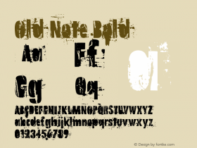 Old Note Bold Version 001.001 Font Sample