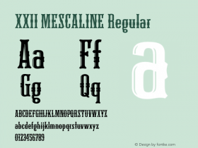 XXII MESCALINE Regular Version 1.000图片样张