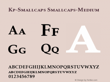 Kp-Smallcaps Smallcaps-Medium Version 001.000 Font Sample