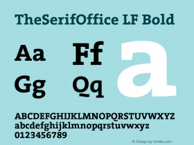 TheSerifOffice LF Bold Version 1.009 2009 Font Sample