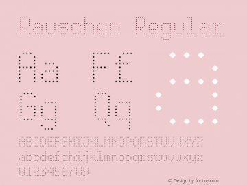 Rauschen Regular Version 1.000;PS 001.001;hotconv 1.0.38图片样张