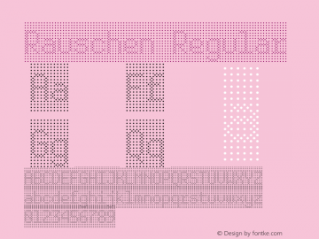 Rauschen Regular Version 1.000;PS 001.001;hotconv 1.0.38图片样张
