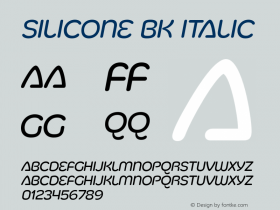 Silicone Bk Italic OTF 1.000;PS 001.001;Core 1.0.29图片样张