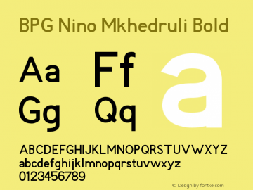 BPG Nino Mkhedruli Bold Version 2.001 2008图片样张