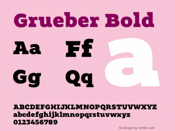 Grueber Bold Version 1.00图片样张