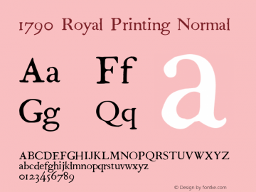 1790 Royal Printing Normal Version 1.000图片样张