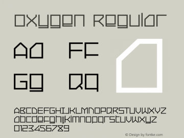 Oxygen Regular Version 001.000 Font Sample