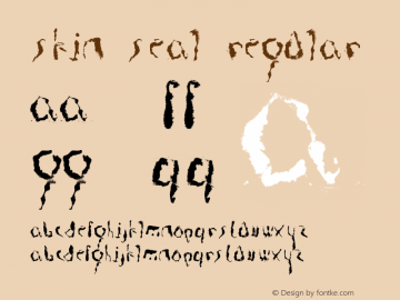 Skin Seal Regular Version 1.000 Font Sample