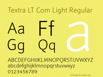 Textra LT Com Light Regular Version 3.00图片样张