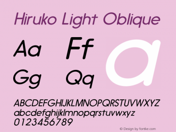 Hiruko Light Oblique Version 1.001图片样张