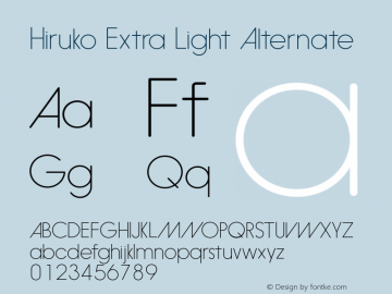 Hiruko Extra Light Alternate Version 1.001图片样张