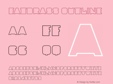Fatbrass Outline Version 001.001 Font Sample